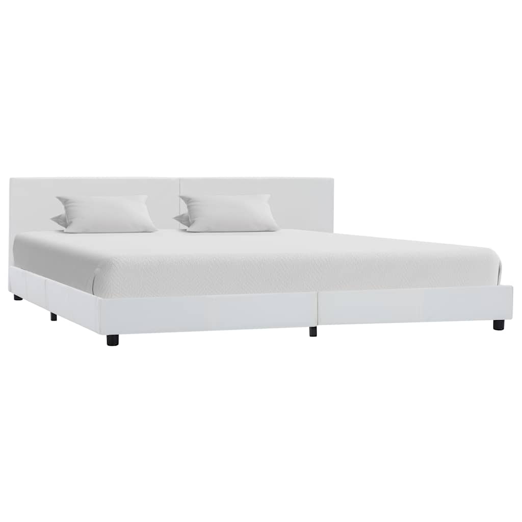 Vidaxl bedframe kunstleer wit 180x200 cm