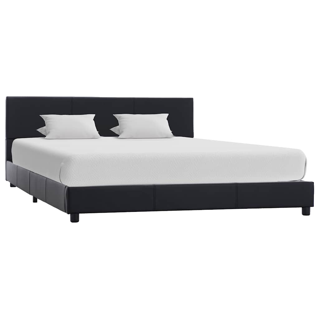 Vidaxl bedframe kunstleer zwart 120x200 cm