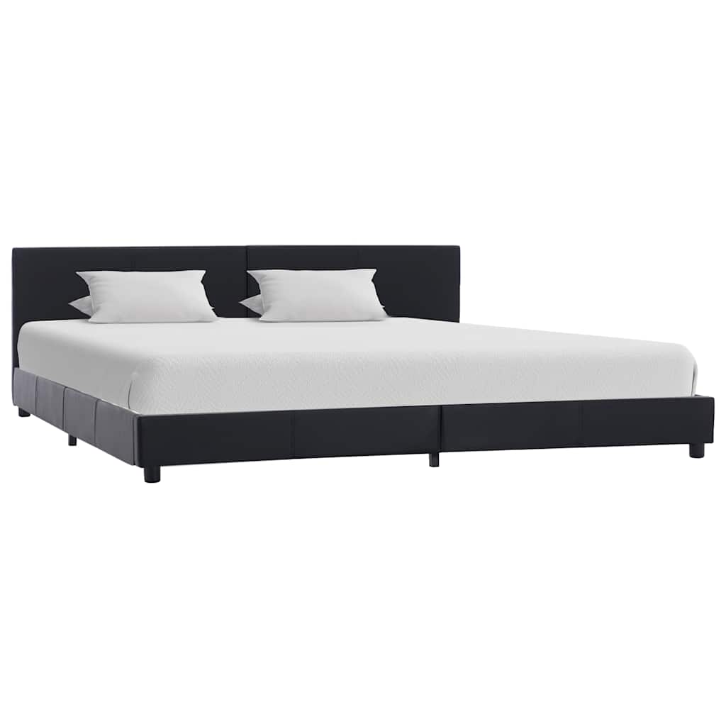 Vidaxl bedframe kunstleer zwart 180x200 cm
