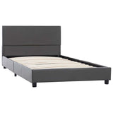 Vidaxl bedframe kunstleer grijs 90x200 cm