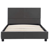 Vidaxl bedframe kunstleer grijs 90x200 cm