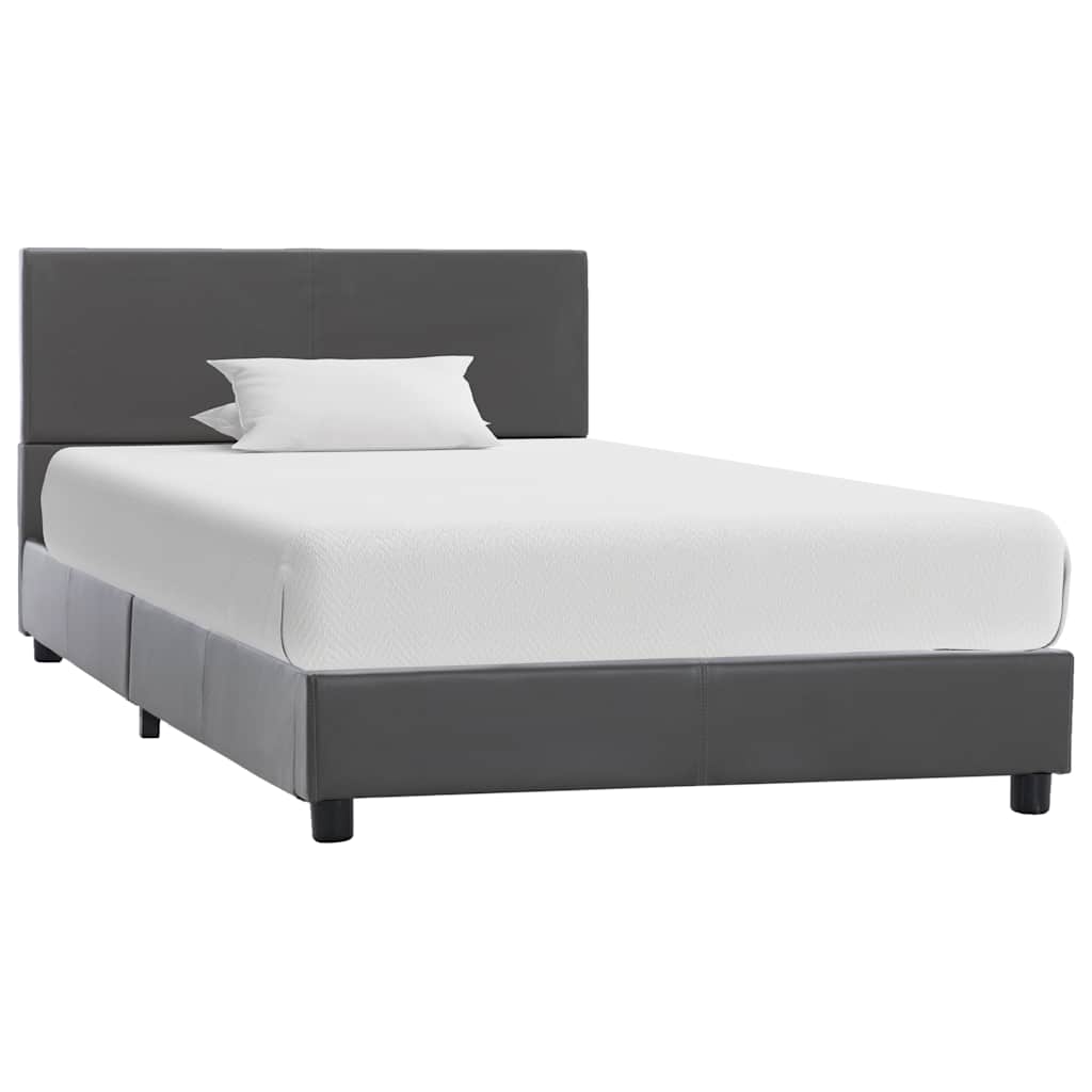 Vidaxl bedframe kunstleer grijs 100x200 cm