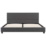 Vidaxl bedframe kunstleer grijs 140x200 cm