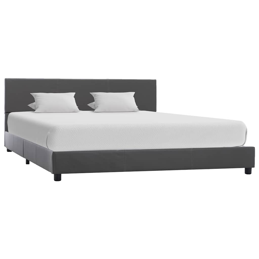 Vidaxl bedframe kunstleer grijs 160x200 cm