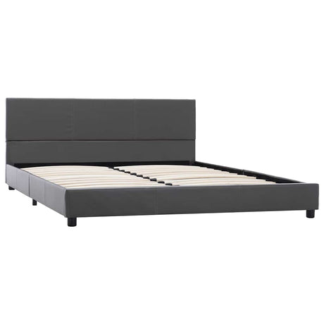 Vidaxl bedframe kunstleer grijs 160x200 cm