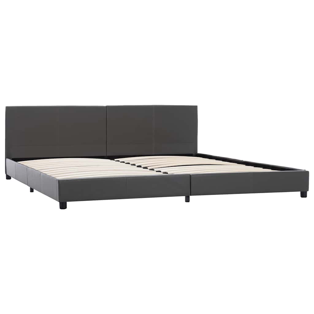 Vidaxl bedframe kunstleer grijs 180x200 cm