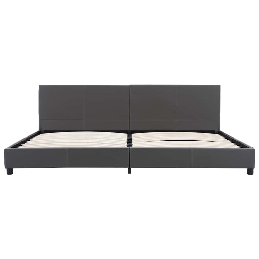 Vidaxl bedframe kunstleer grijs 180x200 cm