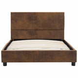 Vidaxl bedframe kunstsuède bruin 90x200 cm