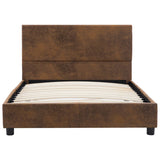 Vidaxl bedframe kunstsuède bruin 100x200 cm