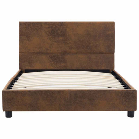 Vidaxl bedframe kunstsuède bruin 100x200 cm