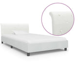 Vidaxl bedframe kunstleer wit 90x200 cm