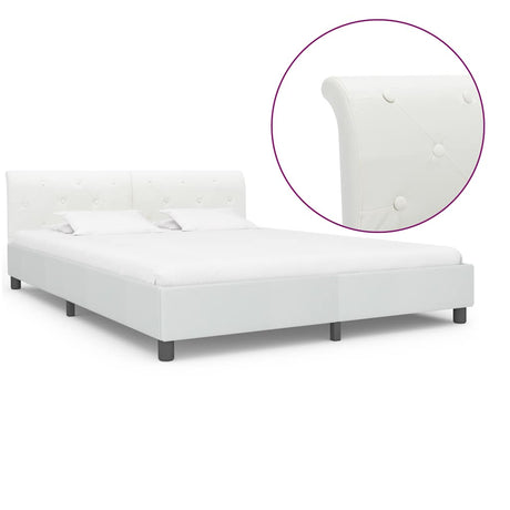 Vidaxl bedframe kunstleer wit 160x200 cm
