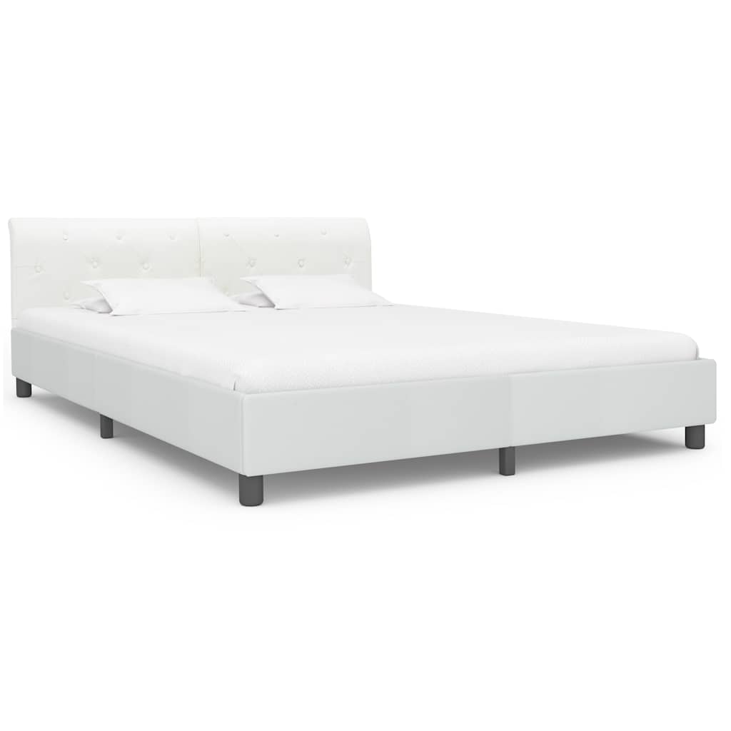 Vidaxl bedframe kunstleer wit 160x200 cm