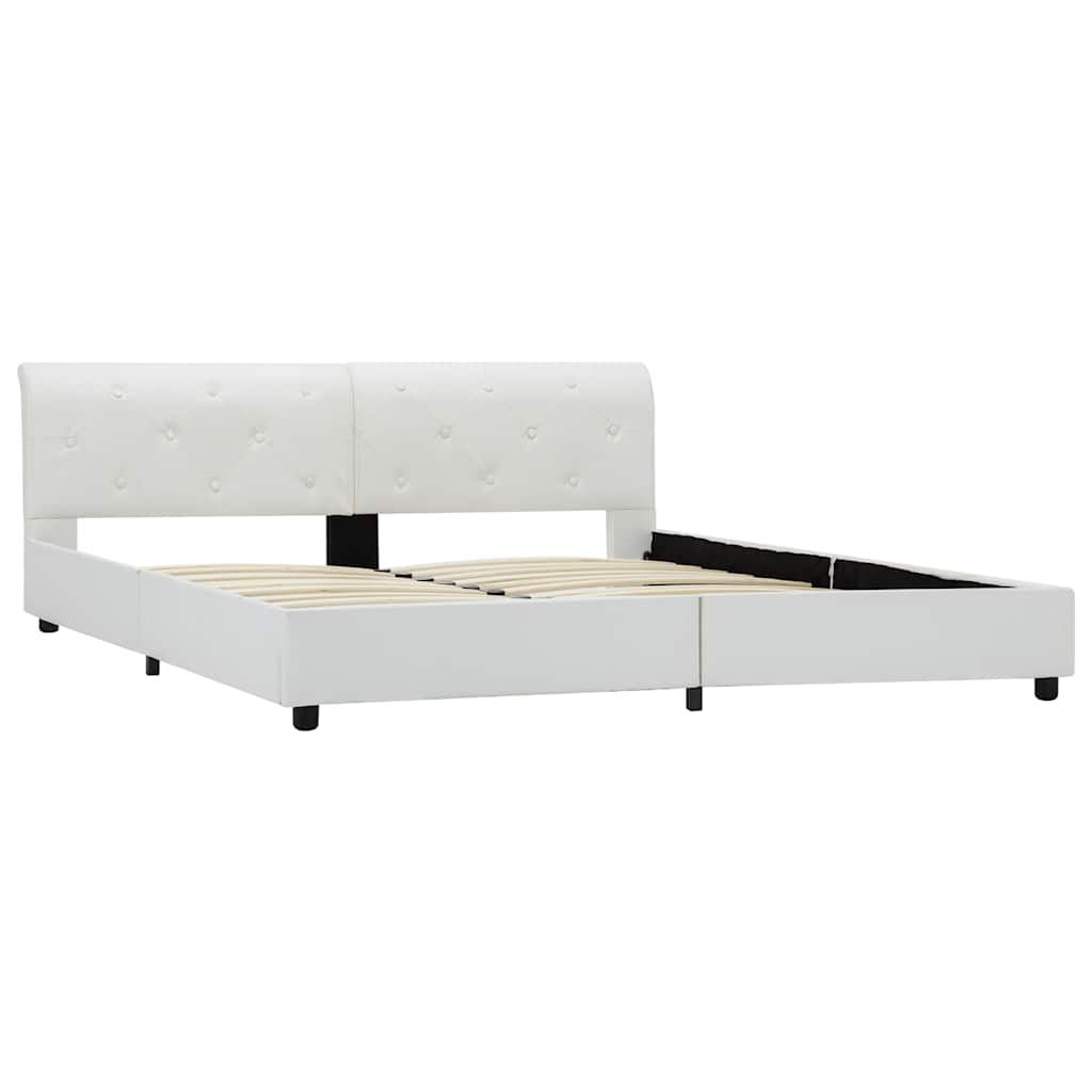 Vidaxl bedframe kunstleer wit 160x200 cm