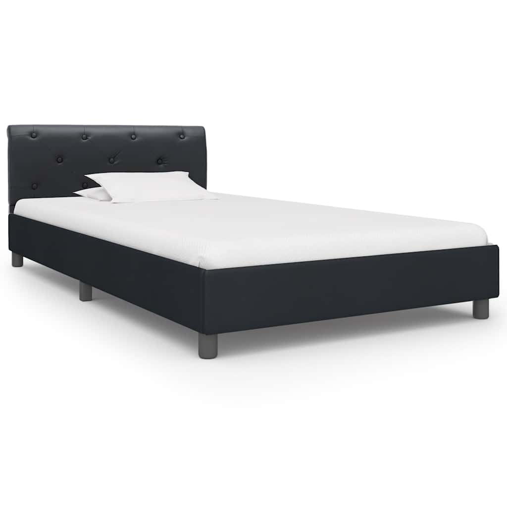 Vidaxl bedframe kunstleer zwart 90x200 cm