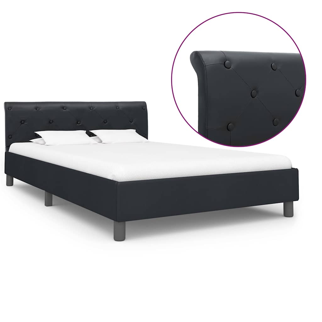 Vidaxl bedframe kunstleer zwart 120x200 cm