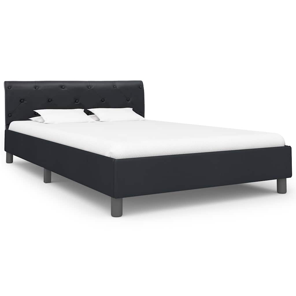 Vidaxl bedframe kunstleer zwart 120x200 cm