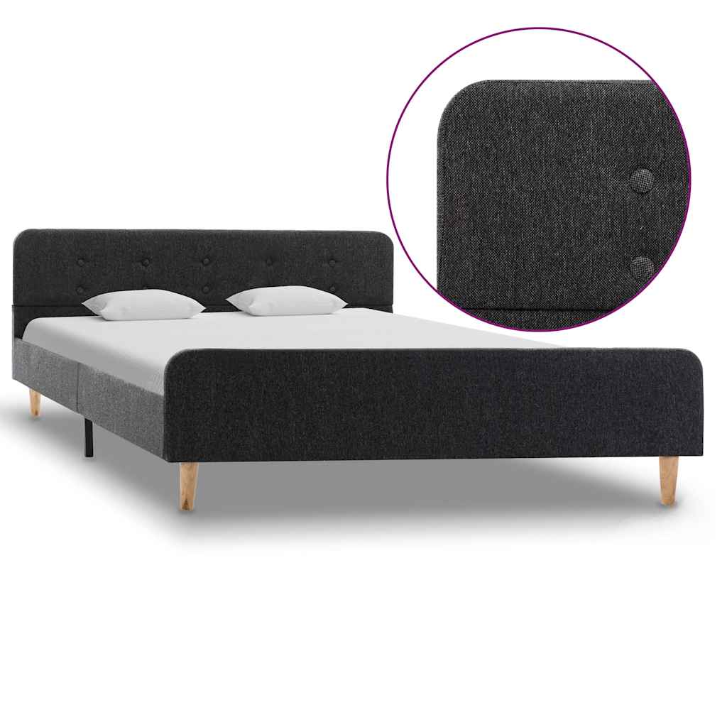 Vidaxl bedframe jute donkergrijs 140x200 cm