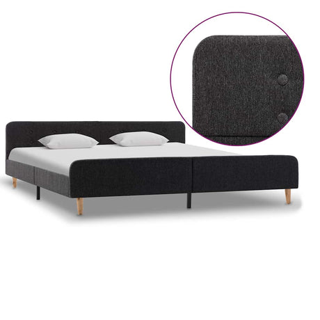 Vidaxl bedframe jute donkergrijs 180x200 cm