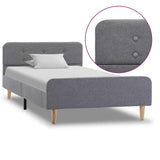 Vidaxl bedframe stof lichtgrijs 90x200 cm