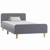 Vidaxl bedframe stof lichtgrijs 90x200 cm