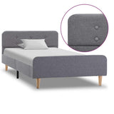 Vidaxl bedframe stof lichtgrijs 100x200 cm