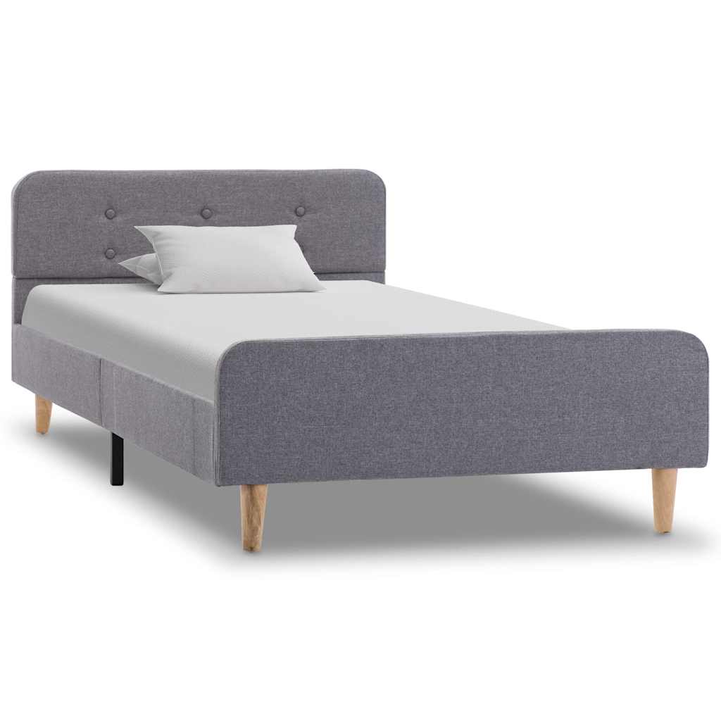 Vidaxl bedframe stof lichtgrijs 100x200 cm