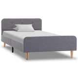 Vidaxl bedframe stof lichtgrijs 100x200 cm