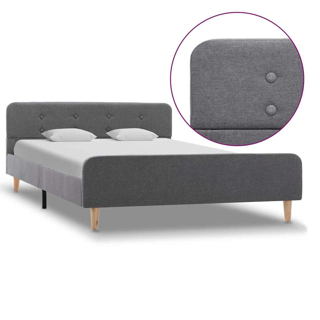 Vidaxl bedframe stof lichtgrijs 120x200 cm