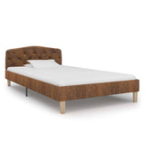 Vidaxl bedframe kunstsuède bruin 90x200 cm