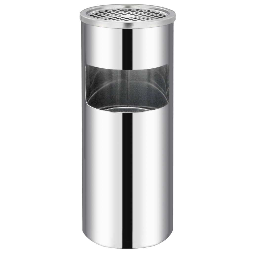 VidaXL ashtray Trash Hotel 30 L Stainless Steel