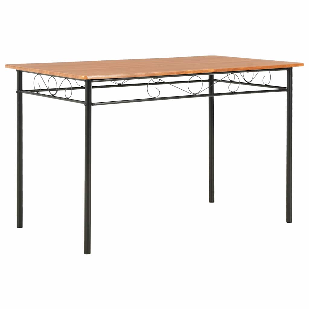 Vidaxl eettafel 120x70x75 cm mdf bruin