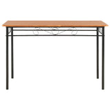 Vidaxl eettafel 120x70x75 cm mdf bruin