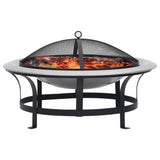 Vidaxl Garden Fire with Grill 76 cm de acero inoxidable