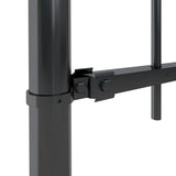 Vidaxl Garden Fence s Spears Top 6,8x0,6 m Steel Black