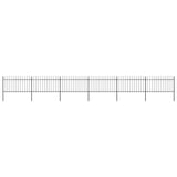 Vidaxl Garden Fence s Spears Top 10,2x1 M Steel Black