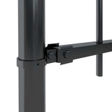 Vidaxl Garden Fence s Spears Top 11,9x1 M Steel Black