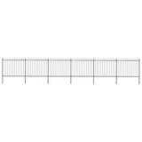 Vidaxl Garden Fence con lanzas Top 10.2x1.5 m de acero negro