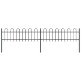 Vidaxl Garden Fence con top rotondo da 3,4x0,6 m in acciaio nero