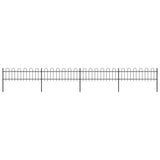 Vidaxl Garden Fence con top rotondo da 6,8x0,6 m in acciaio nero