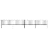 Vidaxl Garden Fence con top rotondo da 6,8x0,8 m in acciaio nero