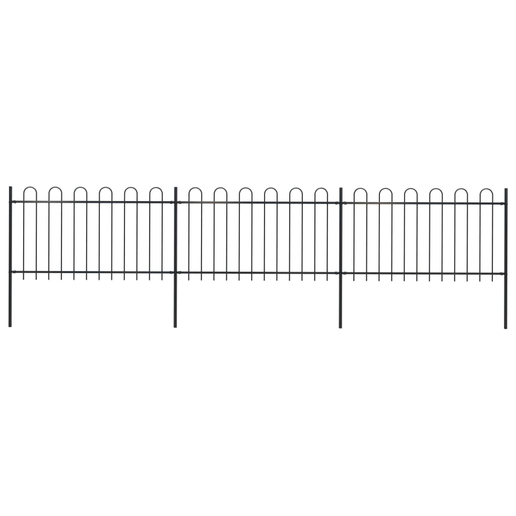 VIDAXL GARDING plot s kulatou Top 5,1x1 M Steel Black