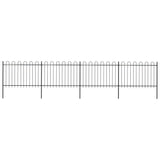 Vidaxl Garden Fence con redonda de 6.8x1.2 m de acero negro