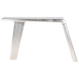 Vidaxl bureau luchtvaartstijl 112x50x76 cm metaal zilverkleurig