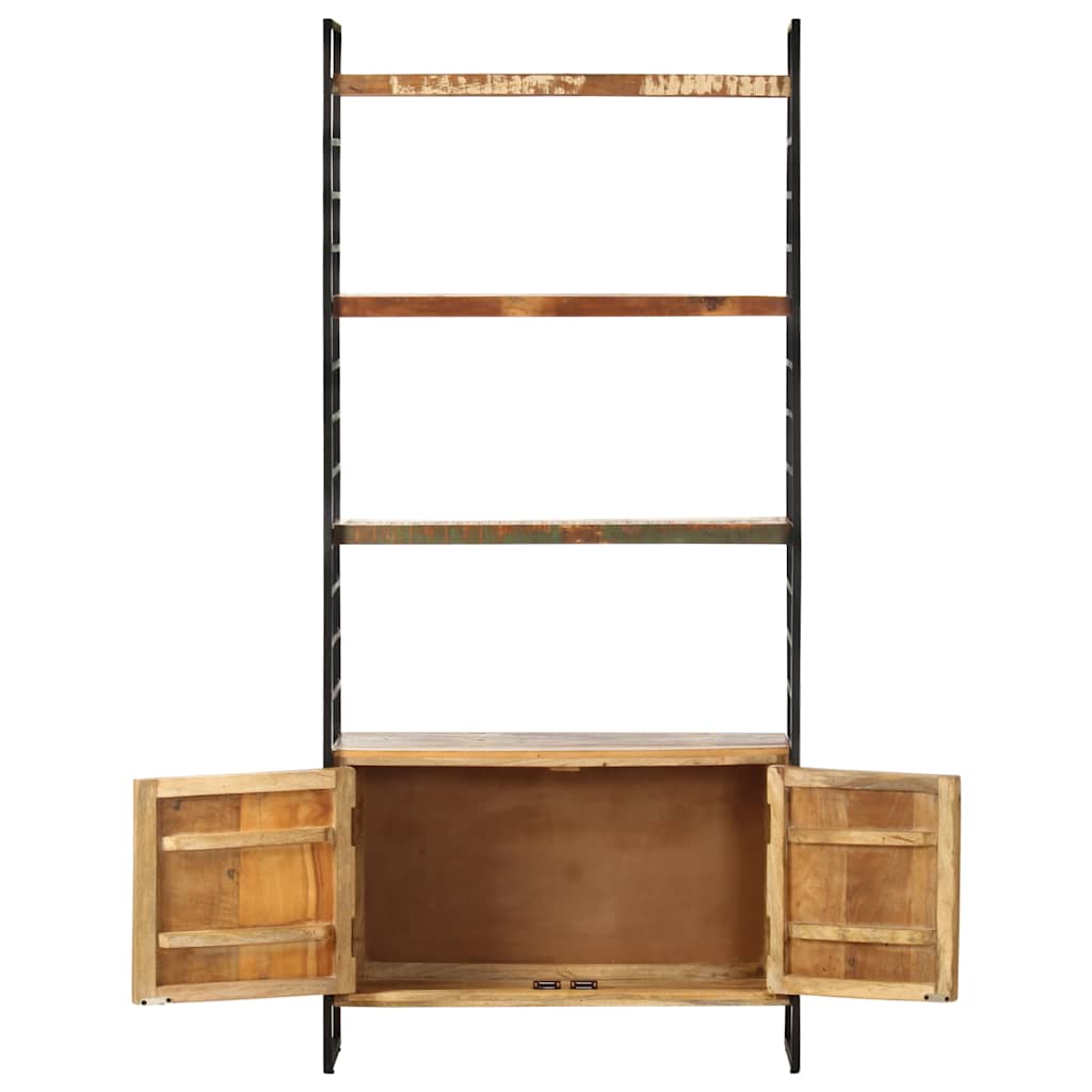 Vidaxl boekenkast met 4 schappen 80x30x180 cm massief gerecycled hout
