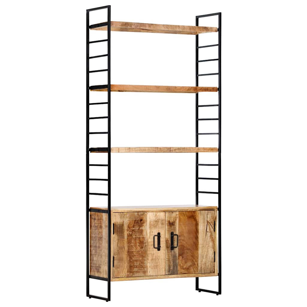 Vidaxl boekenkast met 4 schappen 80x30x180 cm ruw mangohout