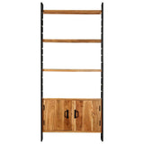 Vidaxl boekenkast met 4 schappen 80x30x180 cm ruw mangohout