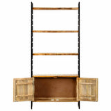 Vidaxl boekenkast met 4 schappen 80x30x180 cm ruw mangohout