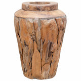 Vidaxl decoratievaas 40x60 cm massief teakhout