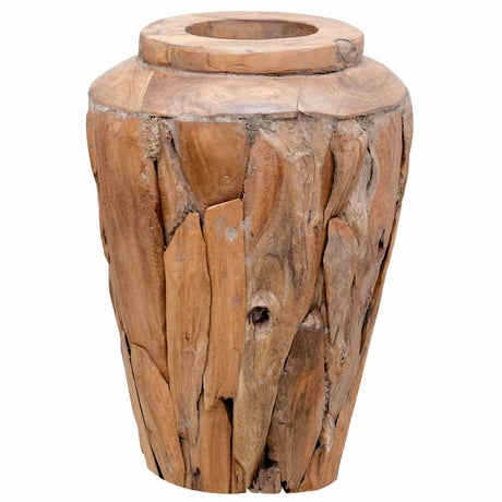 Vidaxl decoratievaas 40x60 cm massief teakhout